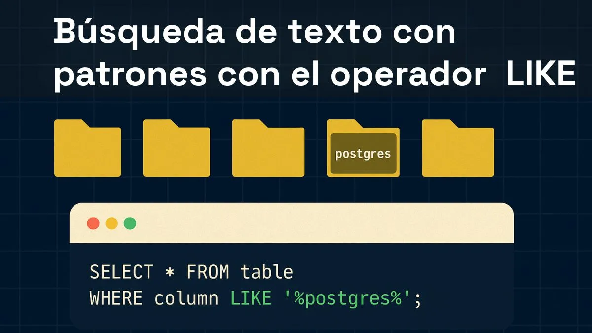 Búsqueda texto patrones operador LIKE