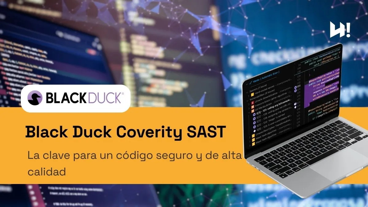 Banner Black Duck Coverity SAST con portátil y código