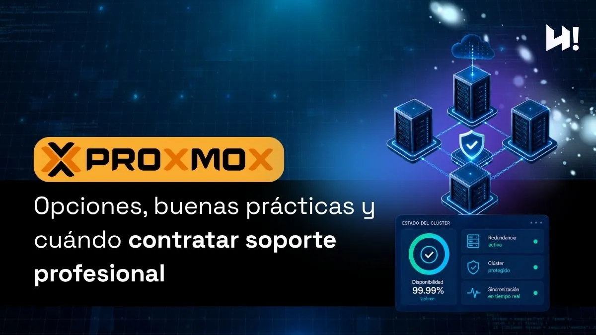 Infraestructura Proxmox con soporte profesional y alta disponibilidad