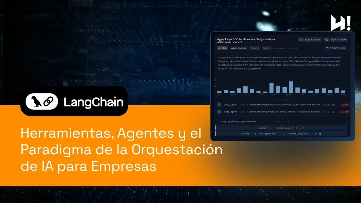 Imagen destacada sobre LangChain y orquestación de IA empresarial