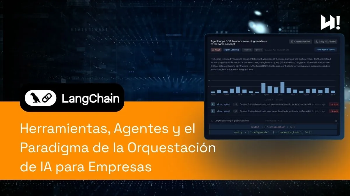 Imagen destacada sobre LangChain y orquestación de IA empresarial